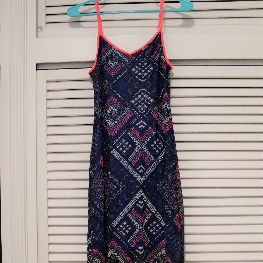 Sheer Maxi dress with mini dress slip